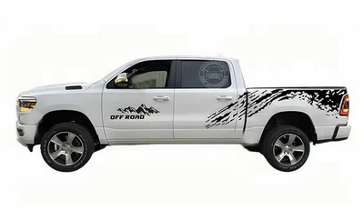 Calcomanías de montaña con gráficos de salpicaduras de barro para Dodge Ram 1500 Foto 1 de 4