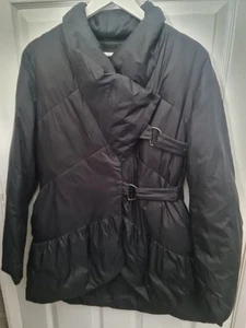 Cappotto trapuntato collo asimmetrico Emporio Armani taglia 16 idrorepellente (era £310) - Foto 1 di 15