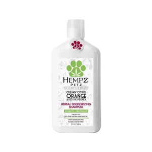 Hempz Petz Deodorizing Dog Shampoo, Creamy Citrus Orange & Red Raspberry, 17 Fl.