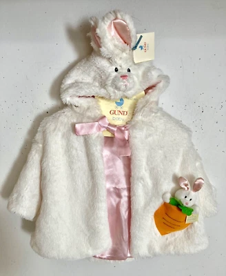 Nuevo CHAQUETA GUND BABY BUNSY 3-12 Meses Bebé CONEJITO Disfraz con Peluche Conejito Sonajero Foto 1 de 4