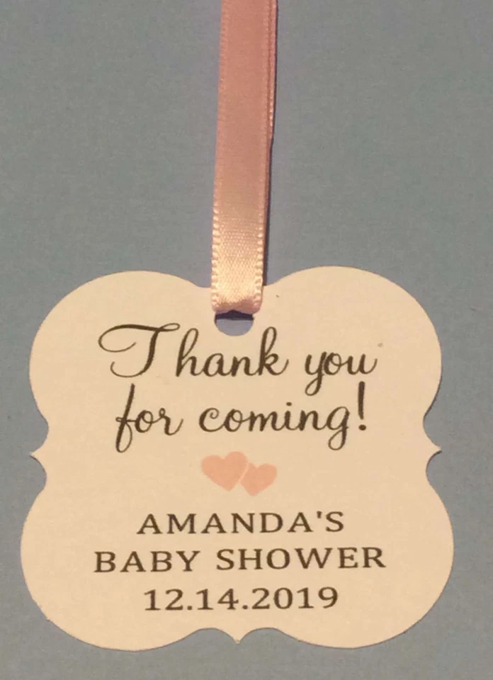 30-100 etiquetas de agradecimiento para baby shower personalizadas nombre y fecha cinta incluida Foto 1 de 1