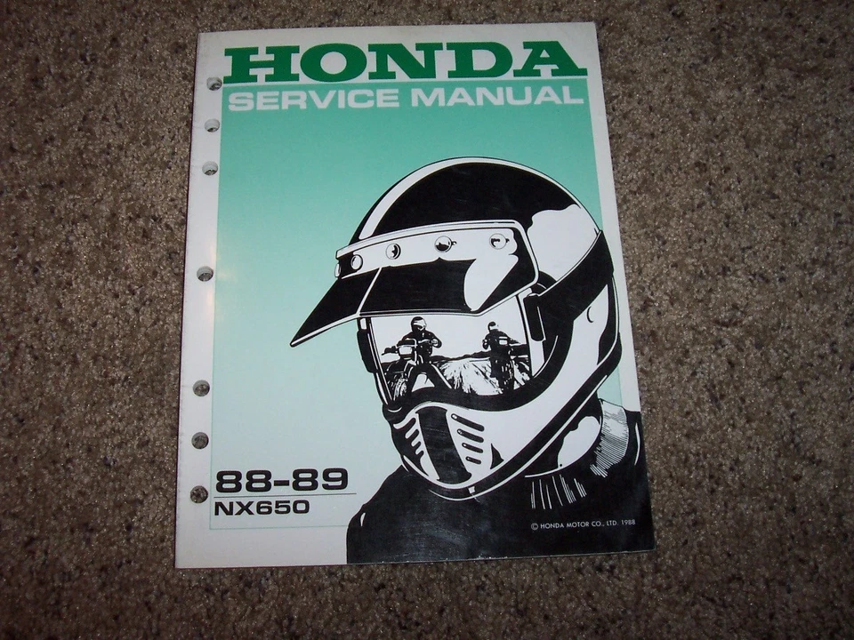 Honda NX650 NX 650 1988 1989 motocicleta moto de cross manual de taller de reparación de servicio Foto 1 de 1