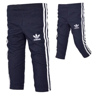 Adidas Originals Kinder Jogginghose Jeans Training Hose Jeggings Baby blau/weiß - Picture 1 of 3
