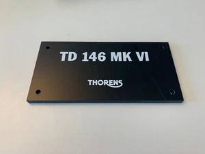 ORIGINAL VINTAGE THORENS LAHR FACTORY PRODUCT IDENTIFICATION PLATE TD 146 MK VI - Picture 1 of 1