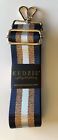 KEDZIE Navy Blue White and Gold 24 Carat  Interchangeable Bag Strap NEW