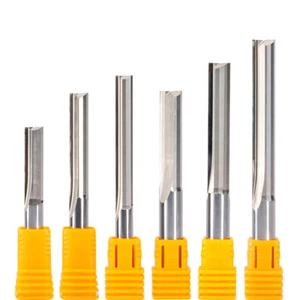 2 piezas SHK 8 mm dos flautas fresadora recta CNC router broca molino final 32 42 52 mm - Imagen 1 de 5