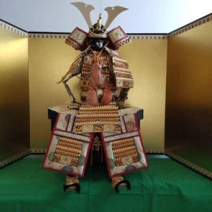 VINTAGE JAPANESE SAMURAI ARMOR SET 40 Years Old WITH ORIGINAL BOX from Japan - Picture 1 of 11