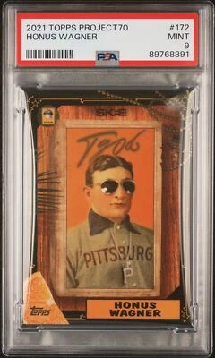 2021 Topps Project70 No172 Honus Wagner от DJ SKEE PSA 9 КАК НОВАЯ - Изображение 1 из 2