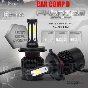 2x 36W 4000LM US BridgeLux Motorcycle Headlight Hi Lo Kit 6000K Bulb H4 9003 (C) - Foto 1 di 7