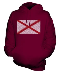 ALABAMA STATE SCRIBBLE FLAG UNISEX HOODIE TOP GESCHENK ALABAMIAN ALABAMAN - Bild 1 von 16