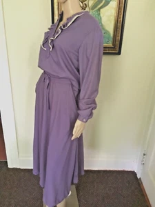 70’s Vintage Purple Boho Lace Ruffle Western Blouse Midi Skirt Set - Bild 1 von 10