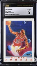 1991-92 FLEER MICHAEL JORDAN PRO-VISIONS #2 SP - CSG 5 Excellent
