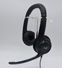 LOGITECH A00086 USB Wired Headset w/ Microphone & Volume Control - TESTED Black