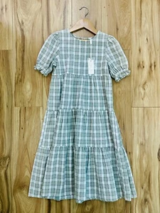 NWT Rylee + Cru | Size 8-9Y | Frannie Dress in Pewter Plaid | Sustainable Boutiq - Picture 1 of 3