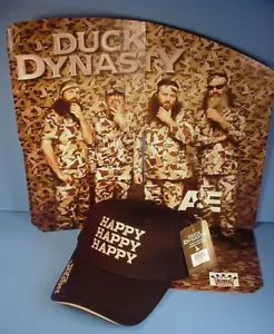 Duck Dynasty Happy Happy Happy Black Trucker Hat Baseball Cap New Stock MWT A&E - Picture 1 of 4