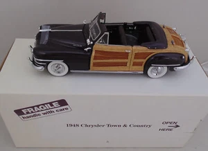 Danbury Mint 1948 Chrysler Town & Country Convertible Woody Maroon 1/24 Read !! - Picture 1 of 6