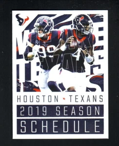 Houston Texans--JJ Watt--Deshaun Watson--Horario de bolsillo 2019-Primera comunidad CU - Imagen 1 de 2
