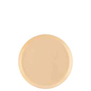 6.3" inch Disposable Round Beige Plastic Fancy Heavy Duty Dessert Plates 10pcs - Picture 1 of 2