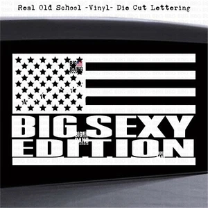 BIG SEXY EDITION Trucker Vinyl Decal Sticker USA Flag America Truck Driver RIG - Picture 1 of 4
