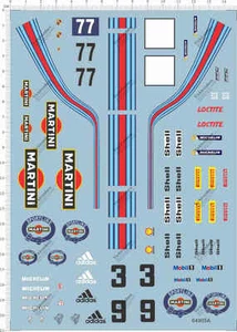 Calcomanía deslizante de agua Mdoel Detail Up 1/24 Martini Porsche marcas de autos de carreras - Imagen 1 de 1