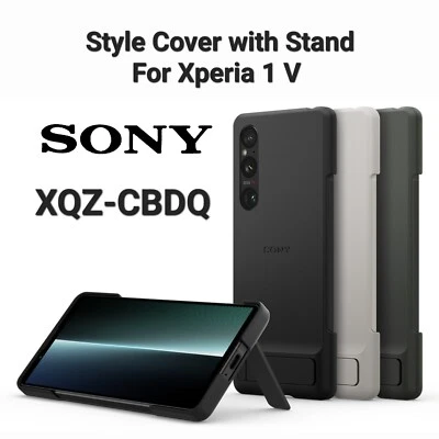 Capa estilo Sony XQZ-CBDQ genuína oficial com suporte para (Xperia 1 V) XQ-DQ72 - Imagem 1 de 4