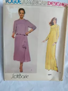 70's Vintage Vogue #1994 American Designer Scott Barrie Pullover Dress Size 10 - Picture 1 of 11