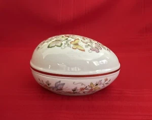 Avon Schmetterling Fantasy Porzellan Schatz Ei Schmuckschatulle Gold gefüttert Made Japan - Bild 1 von 20