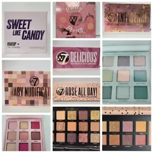 W7 Eyeshadow Palette - Eyes Tin Natural Nude Smokey Glitter Matte Metallic Peach - Picture 1 of 13