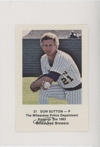 1983 Milwaukee Brewers Milwaukee Police Don Sutton #21 HOF