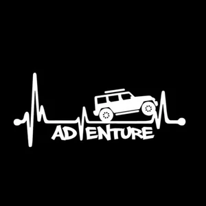  Off Road Adventure Heartbeat/Lifeline Vinyl Decal-Multiple Colors - Foto 1 di 4