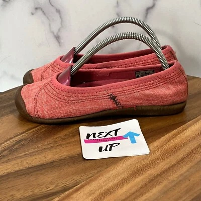 Keen Womens Red Canvas Outdoor Comfort Slip On Ballet Flats Shoes Size US 5.5 - Image 1 of 4