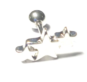 Knorpel/Tragus Ohr Sterne drei 16 Stärke 1/4" 9 mm lang - Bild 1 von 4