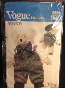 Pattern Vogue 8659 clothes for teddy bear, craft Linda Carr - Picture 1 of 2