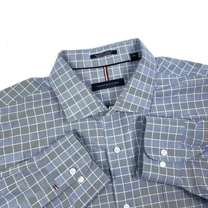 Men's TOMMY HILFIGER Wrinkle Resistant Regular Stretch Button Up Checks Size 2XL - Picture 1 of 10