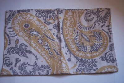 Pottery Barn Throw Pillow Cover Pasley Gold Grey Ivory - Image 1 of 3