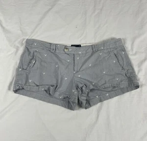 Pantalones Cortos Américan Eagle Mujer Azul Bordado Corte Talla 14 - Imagen 1 de 11