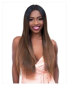 Janet Collection Essentials HD Swiss Lace Front Wig Eunice color: (1 Jet Black) - Picture 1 of 7