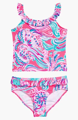 Traje de baño rosa de dos piezas Lilly Pulitzer Kinsey UPF 50+ L48843 talla 2 Foto 1 de 4