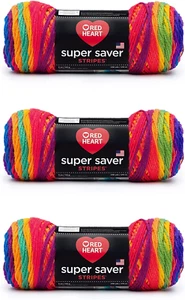 Red Heart Super Saver - 3 Pack Yarn - Acrylic - Knitting/Crochet - Picture 1 of 52