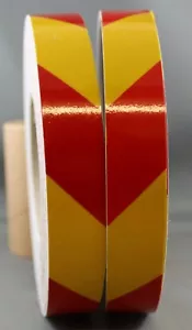 3M Yellow/Red Class 2 (3200 Series) Reflective Tape 25mm x 10m KIT - Picture 1 of 2