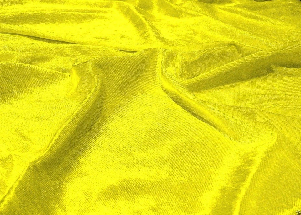 Material de tela de terciopelo triturado - LIMÓN Foto 1 de 1