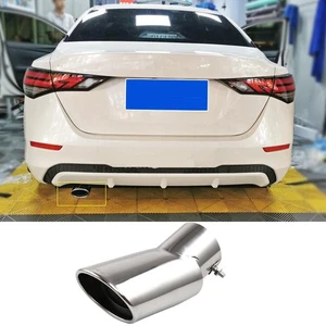 For Nissan Sentra 2020-2025 Silver steel Muffler Exhaust Tail Pipe Tip Finisher - Picture 1 of 4