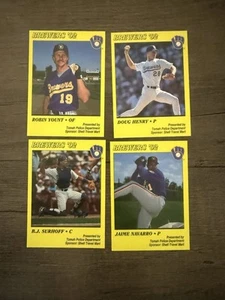 Robin Yount 1992 Tomah Police Baseball 4 Karten Milwaukee Brewers Lot 9 Henry - Bild 1 von 2