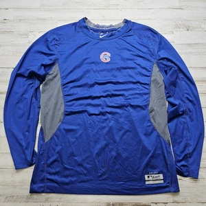 Chicago Cubs Shirt Herren L Fitted Nike Pro Combat Langarm MLB leicht - Bild 1 von 6