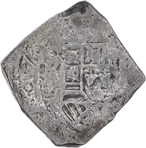 Vliegenthart Shipwreck (1735) Mexico Silver Cob 8 Reales 173(?) F - Picture 1 of 3