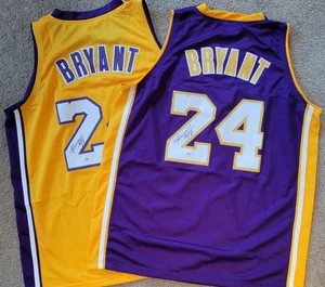 Kobe Bryant Signed Autographed Lakers Home & Away Custom Pro Style Jerseys COA - Picture 1 of 14