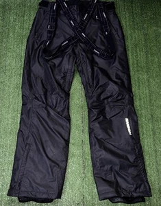 Pantaloni da sci Karbon Element uomo neri medi snowboard sci bretelle isolate - Foto 1 di 6