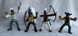Juego Coleccionable De 4 Figuras De Colección De Indios Nativos Americanos Salvaje Oeste, Simba - Imagen 1 de 19