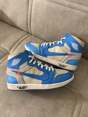 Size 12 - Jordan 1 Retro OG x Off-White High UNC Blue White Grey (AQ0818-148) - Image 1 of 4