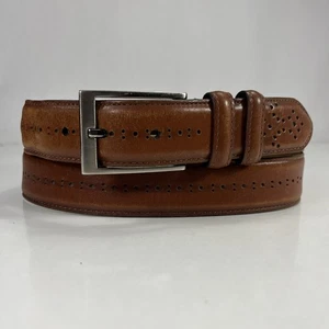 Cinturón de vestir de cuero marrón usado Lejon - para hombre talla 40 - Imagen 1 de 9